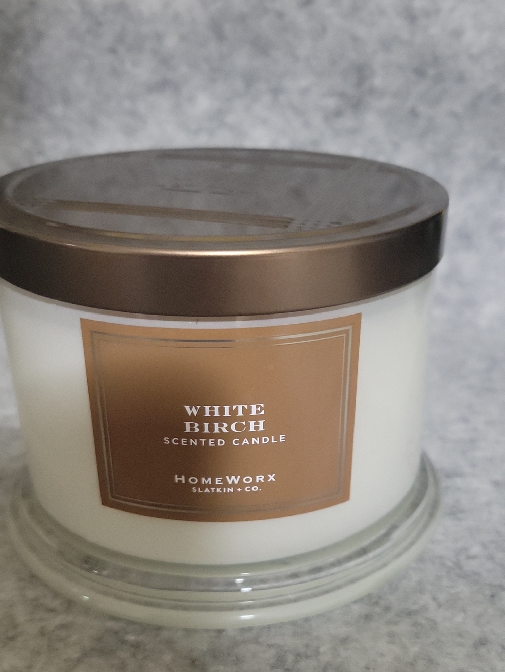 HomeWorx White Birch Scented Candle - 3 Wick, 14 Oz. New